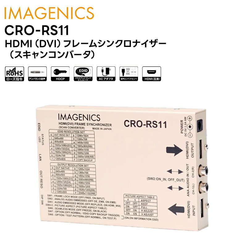 IMAGENICS RGB-DVI フレームシンクロナイザー RS-1530A RS-1530A ｜IMAGENICS