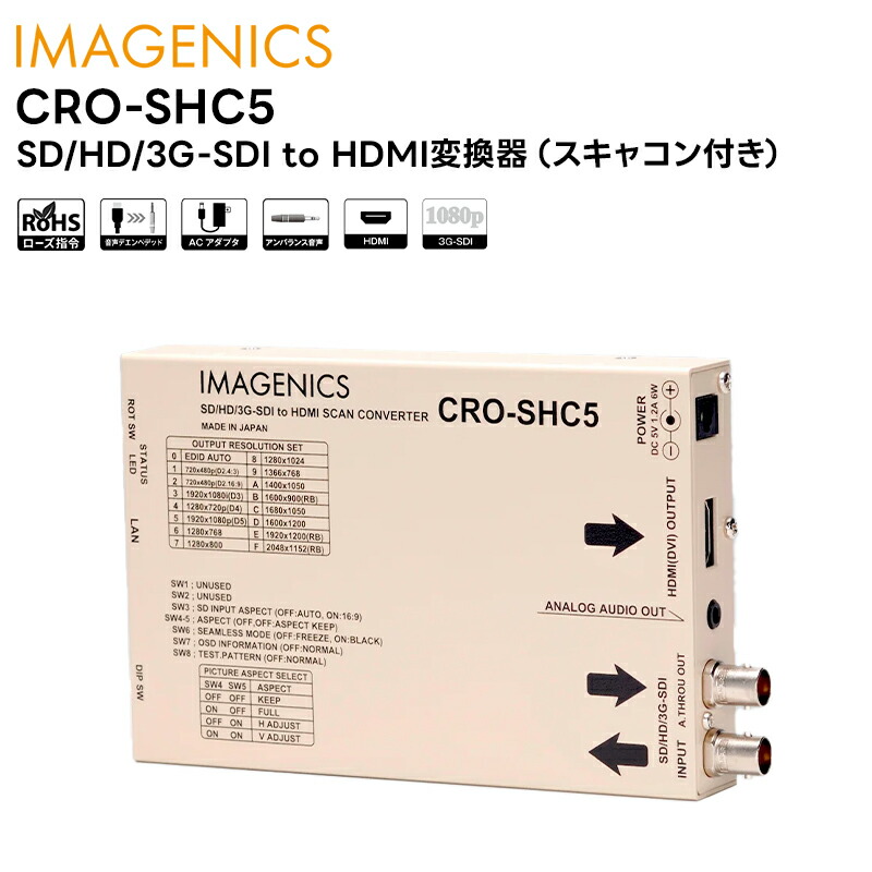 楽天市場】IMAGENICS イメージニクス SHC-D5 ◇ 3G/HD/SD-SDI入力