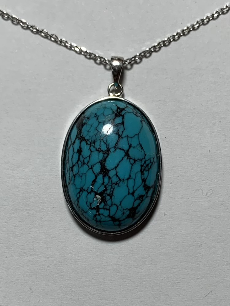 【 工房手作り】K14WG トルコ石 ペンダント 【送料無料】 #388 ターコイズ Turquoise|田中貴金属 レガロ