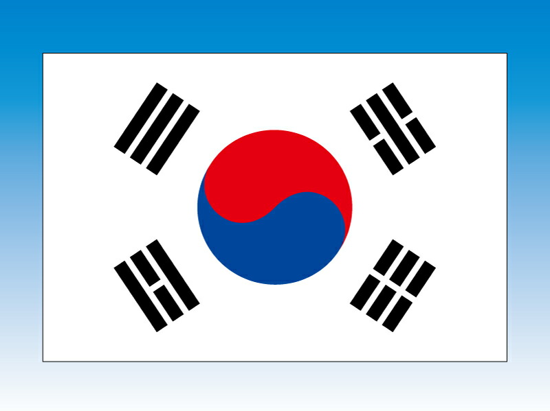大韓民国　韓国　国旗　120×180cm　エクスラン生地（アクリル100％）　外国旗　応援　会議