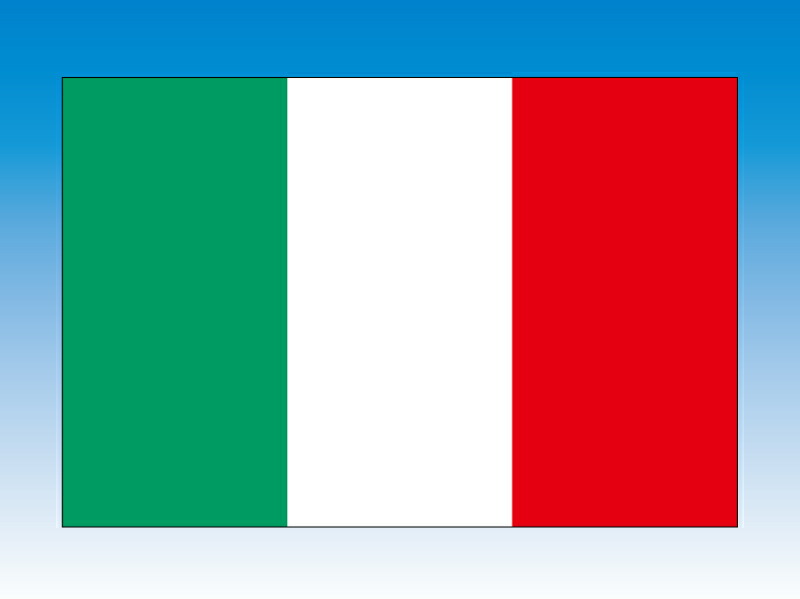 イタリア　国旗　120×180cm　エクスラン生地（アクリル100％）　外国旗　応援　会議