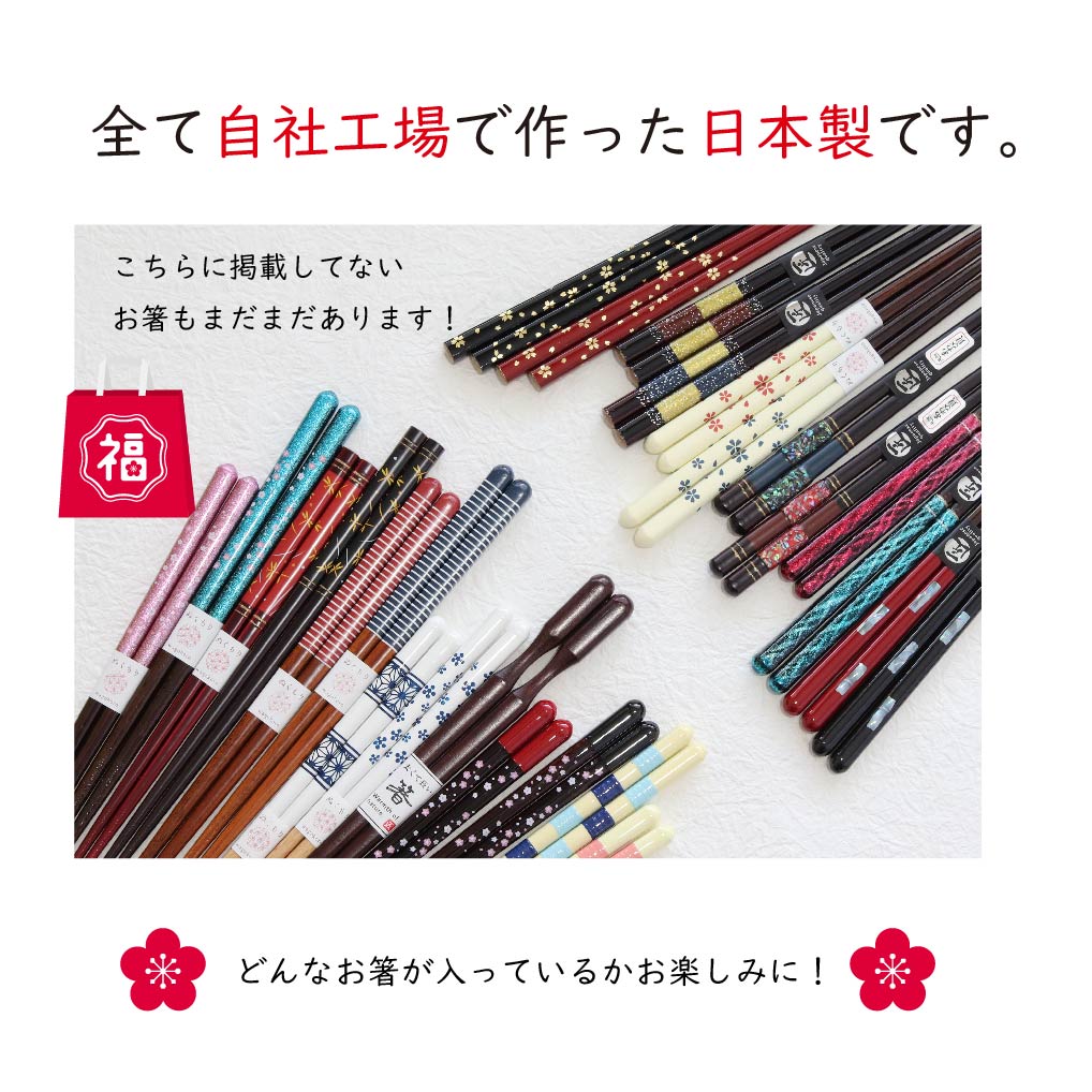 \送料無料/箸屋がこだわったお箸の福袋5膳入セット【高級お箸福袋食洗機対応メンズレディース日本製お箸食器おしゃれ在庫処分夫婦箸お得普段使い国産ペア滑り止め初売り迎春来客木製おすすめ持ちやすい激安値引き目玉商品ネコポス対応】