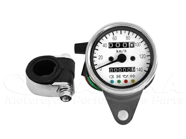 汎用（12V）　60mmスピードメーター インジケーター付き≪田中商会★モンキー≫【レターパックプラス代引不可】