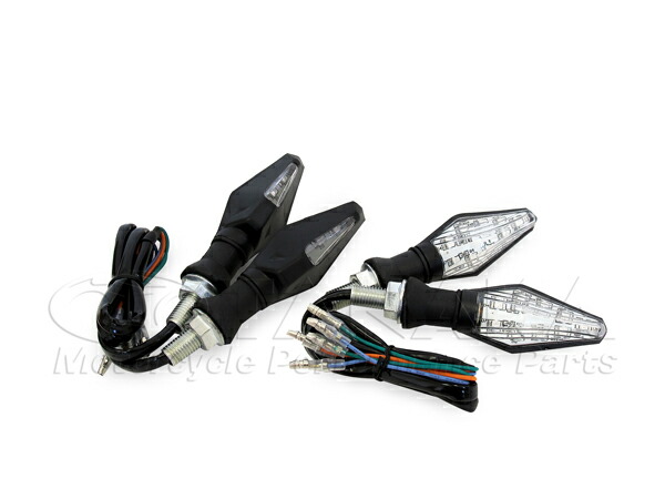 汎用 12V LEDウインカー4個セット TYPE-B (背面ブルーLED)≪田中商会★モンキー≫【レターパックプラス代引不可】