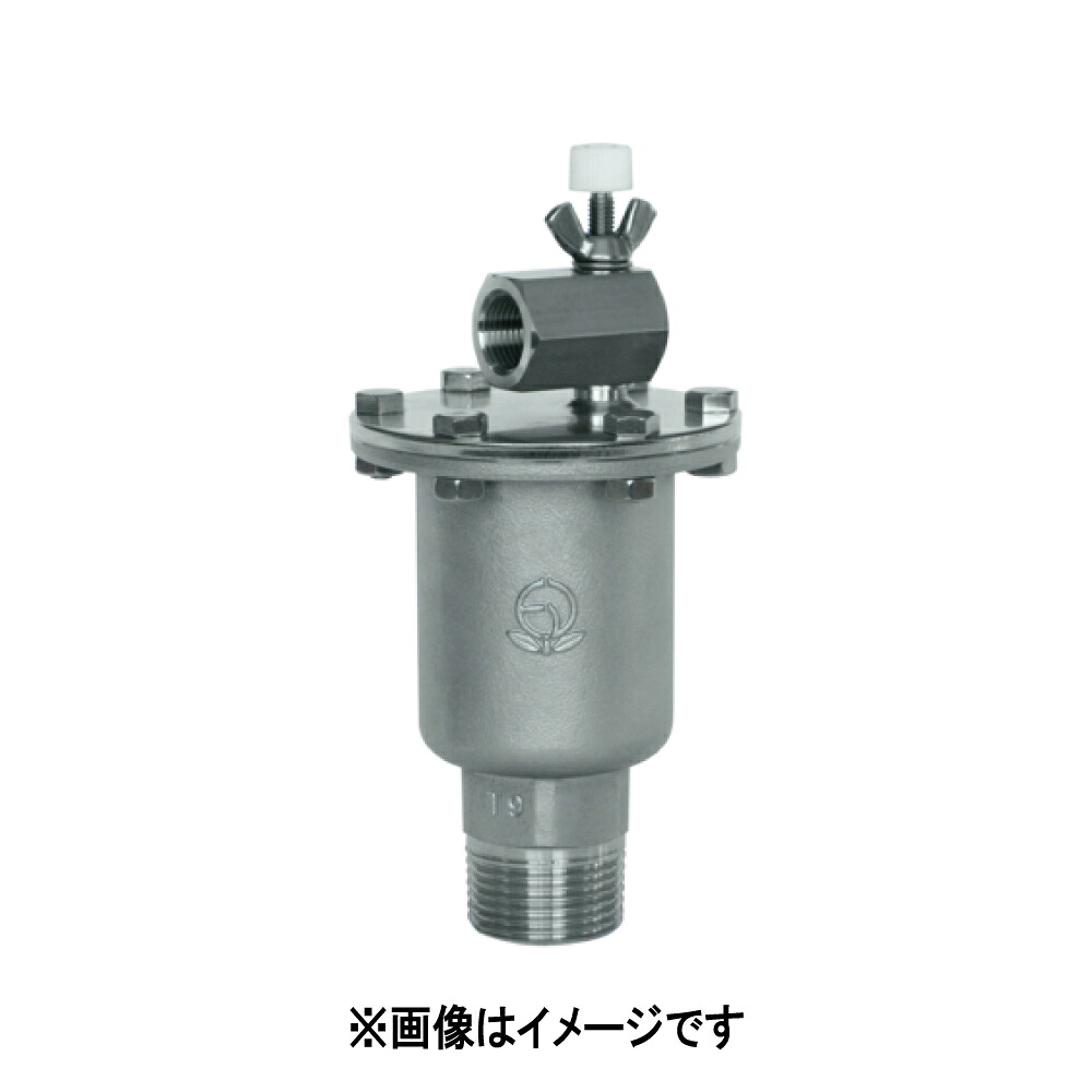 ﾍﾞﾝ 空気抜弁 捻込 5-90℃ 水法 SUS+SUS 1.0Mpa : AF10 -D 15A ﾌﾛｰﾄ式ｽﾄﾚｰﾅ付∴