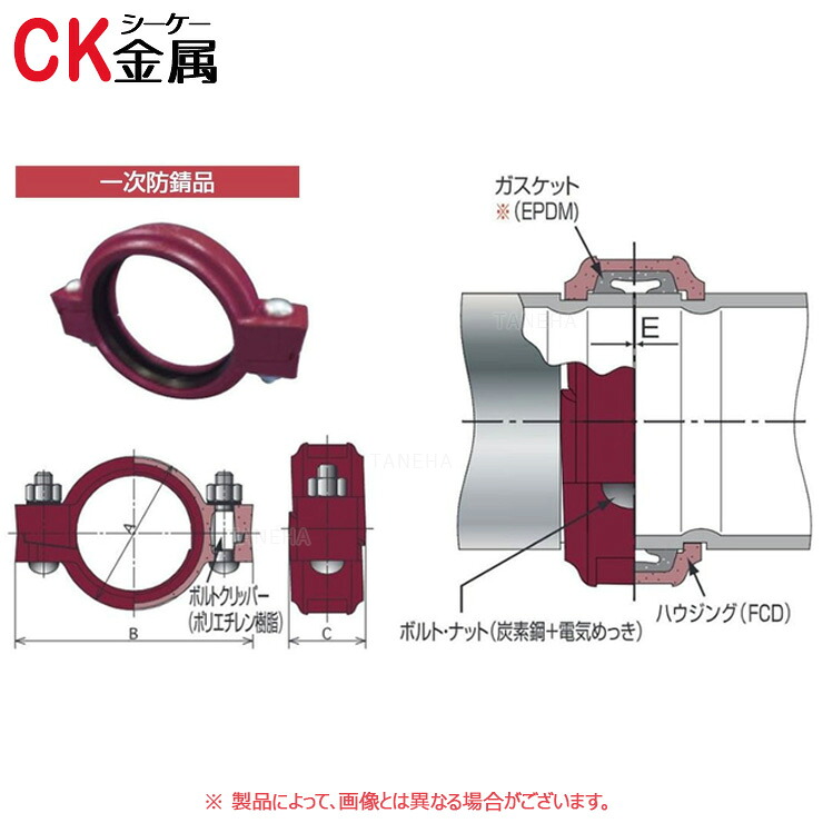 ｼｰｹｰ金属 R-02 150 (赤 ) () : ﾄｯﾌﾟｼﾞｮｲﾝﾄ ﾊｳｼﾞﾝｸﾞ継手 固定ﾀｲﾌﾟ ｽﾀｲﾙ 005H 錆止塗装∴CK金属 鋼管 継手 給水 ｴｱ 消火 消防 SP ｽﾌﾟﾘﾝｸﾗｰ 配管 接手