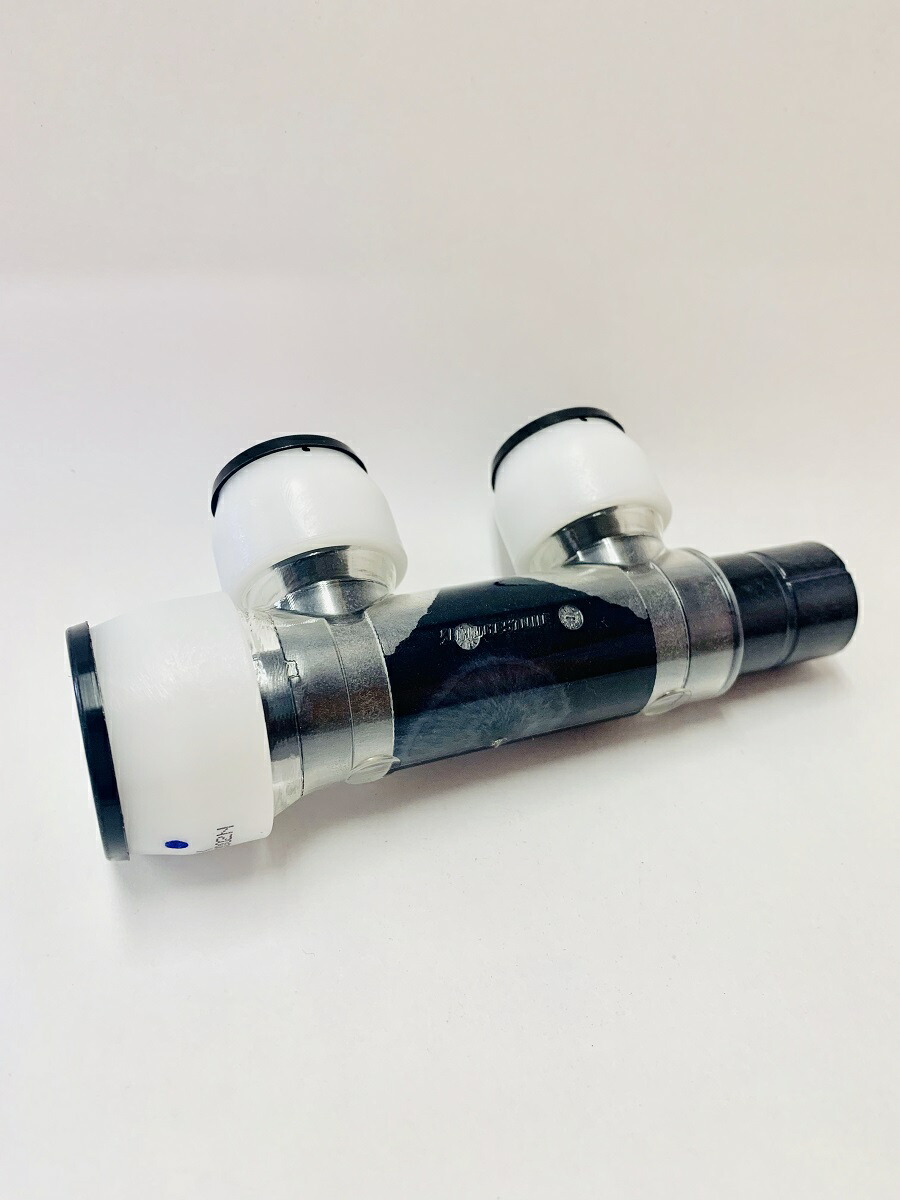 ﾌﾞﾘｼﾞｽﾄﾝ《NJMD-B 纒買 x50》 NJMD-B･ ( .中.入 用) (×50個入) : ﾌﾟｯｼｭﾏｽﾀｰ 脂ﾍｯﾀﾞｰ (ﾊﾞﾗ) 主16T挿受 枝13Jx2連∴ﾌﾞﾘﾁﾞｽﾄﾝ ﾎﾟﾘﾌﾞﾃﾝ あと継ぎ ﾎﾟﾘﾌﾞﾃﾞﾝ 接手 水 給湯 ｴｺｷｭｰﾄ 配管工業