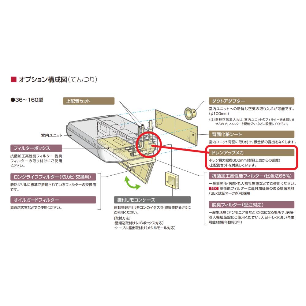 楽天市場】【地域に拠りあす楽 在庫あり】日立 DUPC-63K2 (天吊 RPC-AP 36K~ 63K用) : ﾄﾞﾚﾝｱｯﾌﾟﾒｶ (天吊)∴ :  たね葉