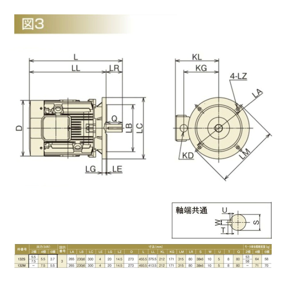 日立産機ｼｽﾃﾑ《VTFO-LKK-7.5KW-4P 4V》〈7.5KW VTFO-LKK 4P 400V〉｛VTFO-LKK-4P 4V-7.5KW｝［VTFO-LKK 7.5KW 4P 400V］「1382-1820」:三相ﾓｰﾄﾙ 400V ﾌﾗﾝｼﾞ打っ付け･立型･屋内･全閉外扇型(ｻﾞ･ﾓｰﾄﾙNeo100 Premium)4極∴HITACHI ﾓｰﾀｰ