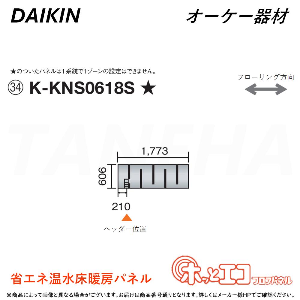 &perp;･ ◎ｵｰｹｰ器材 《K-KNS0618S》ﾎｯとｴｺﾌﾛｱﾊﾟﾈﾙ (606&times;1773&times;12) : ﾋｰﾄﾎﾟﾝﾌﾟ式温水床暖房ﾊﾟﾈﾙ 6A極太放熱管&45mm極細ﾋﾟｯﾁ O.K.KIZAI ﾀﾞｲｷﾝ DAIKIN 純正品 ｜たね葉