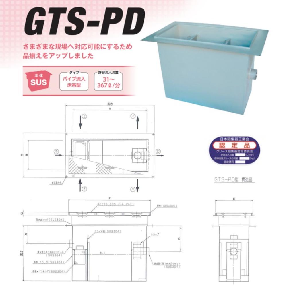 メーカー直送 前澤化成工業 SUSｸﾞﾘｽﾄﾗｯﾌﾟ ﾊﾟｲﾌﾟ流入床吊型 ﾒｯｷ蓋T- 0耐