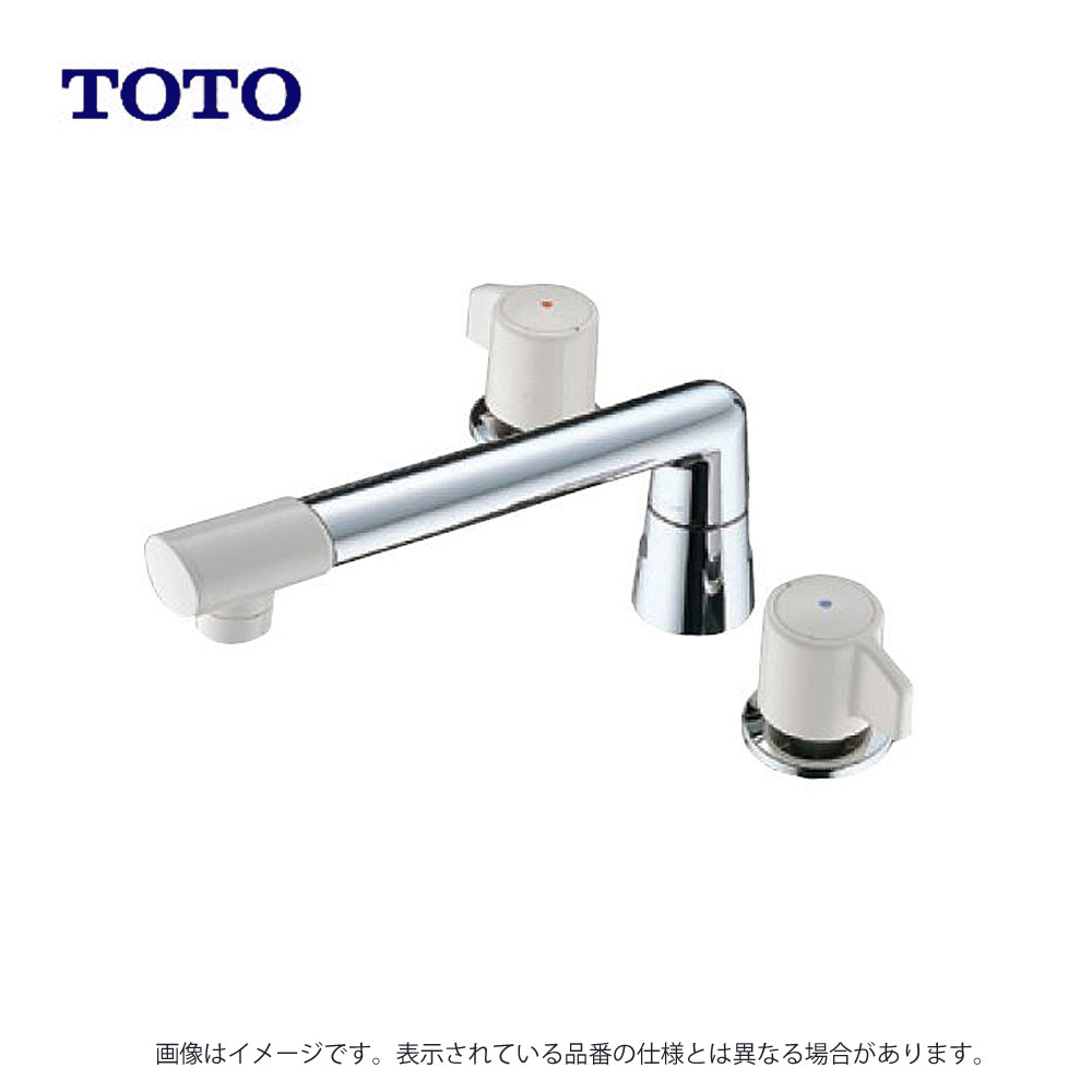 TOTO TBJ20S : 台付2ﾊﾝﾄﾞﾙ練りあわせる水栓 埋込 3穴 ∴