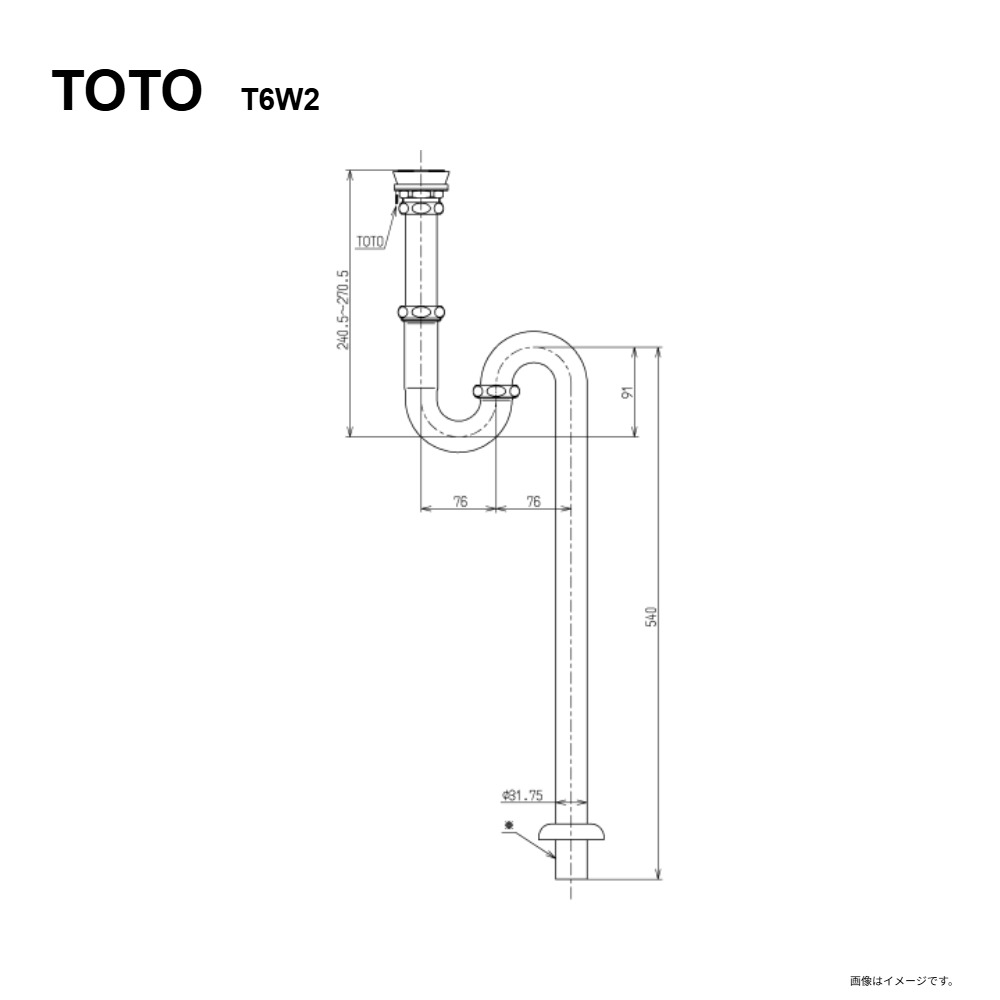 TOTO T6W2 : 床水抜き金具 ∴