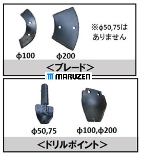 丸善工業 ハンドオーガー用 ドリルポイント 100~300:MH5-9027-100 R02∴∴
