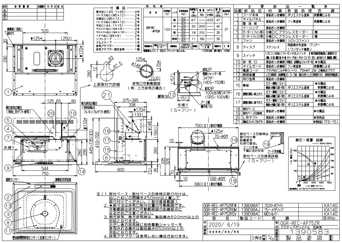 ⊥･ﾘﾝﾅｲ OGR-REC-AP752RSV ﾚﾝｼﾞ (41-3903) : ﾚﾝｼﾞﾌｰﾄﾞ OGRｼﾘｰｽﾞ 75cm ∴