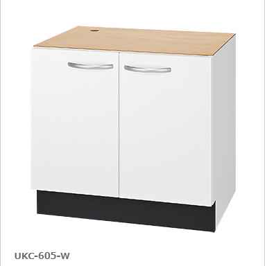 ⊥・リンナイ UKC-605-W (47-0685) : ビルトインコンロ用 コンロ下部専用キャビネット (ホワイト扉) ∴|たね葉