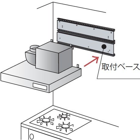 ﾘﾝﾅｲ TKB-XGR90 : ﾚﾝｼﾞﾌｰﾄﾞ用 取付ﾍﾞｰｽ ∴
