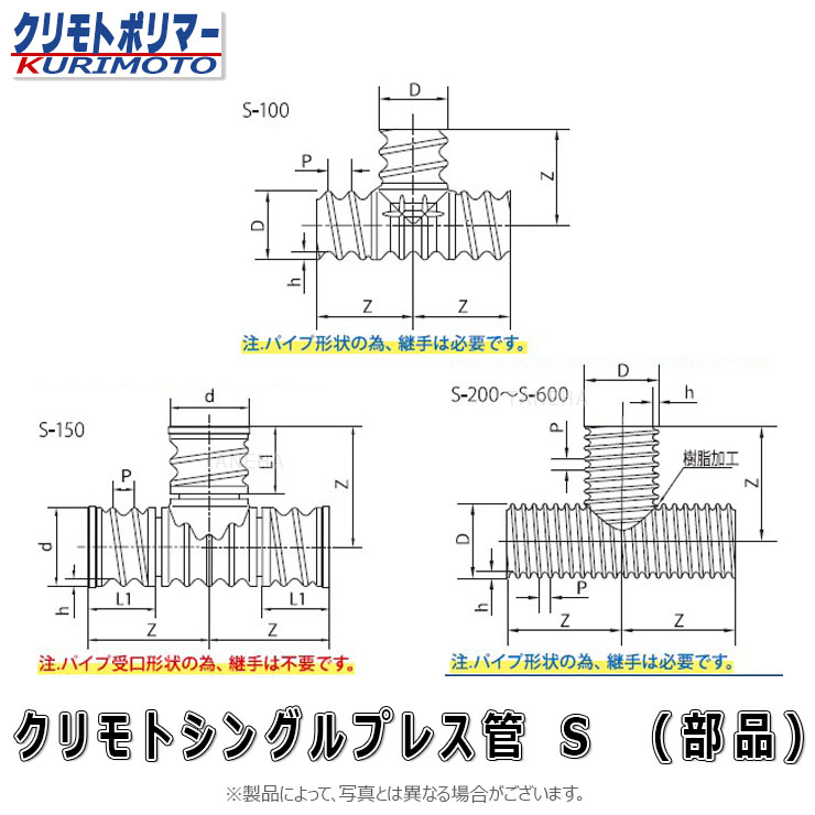 ｸﾘﾓﾄ ｼﾝｸﾞﾙﾌﾟﾚｽ管 ﾁｰｽﾞあと取り  無孔/有孔兼用 : ﾁｰｽﾞ S 900∴