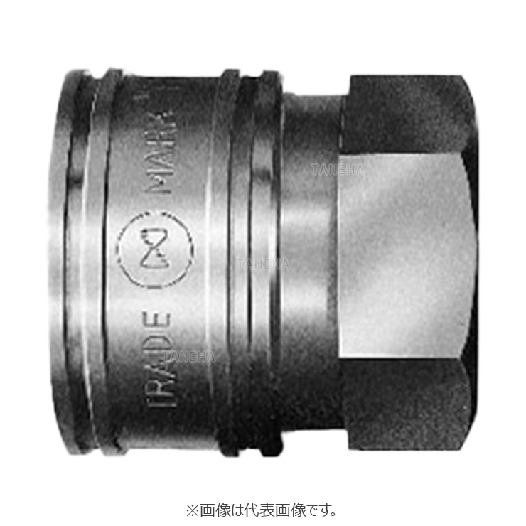 日東工器 `4TSF 受x ﾒﾈｼﾞRc1/2 : TSPｶﾌﾟﾗ SUS製ﾆﾄﾘﾙSG 中圧汎用 ﾒﾈｼﾞx受 SF∴ｽﾃﾝﾚｽ ねじ 配管