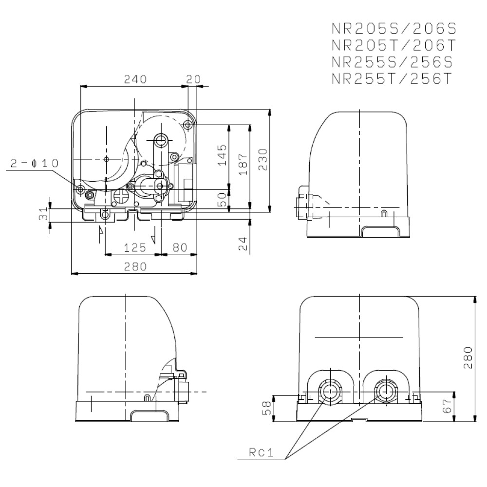 川本 浅井戸用定圧給水ポンプ【NR206T】60Ｈz カワエース 三相200V