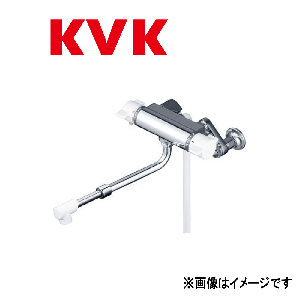 KVK《KF800HASJ》 : ｻｰﾓｽﾀｯﾄ式ｼｬﾜｰ(伸縮自在ﾊﾟｲﾌﾟ付)  ∴ｹｰﾌﾞｲｹｰ