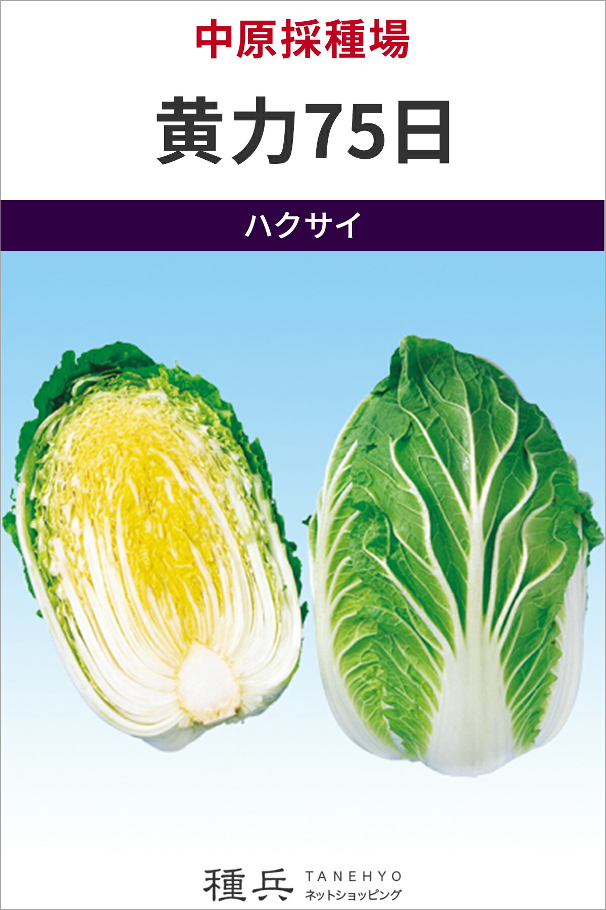黄芯ハクサイ 種 『黄力75日』  中原採種場