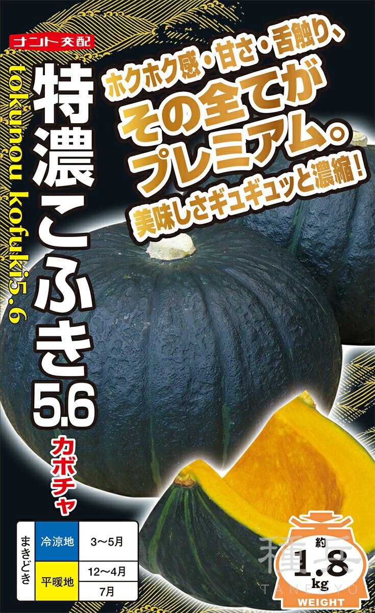 黒皮栗カボチャ 種 『特濃こふき５．６』 ナント種苗