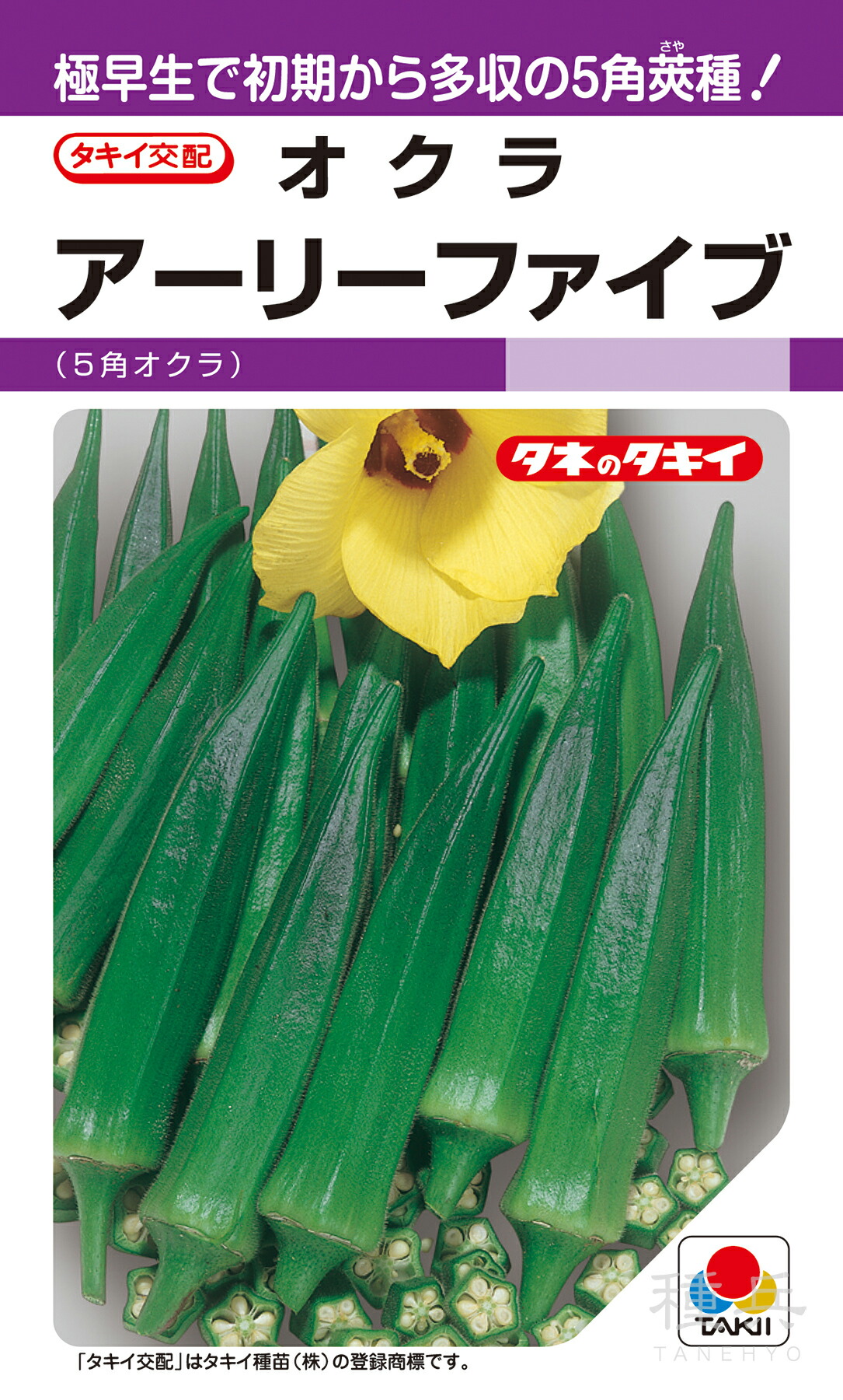 5角莢ガンボ 種 『アーリーファイブ』 AOK001 タキイ種苗 種子-花・ガーデン・DIY