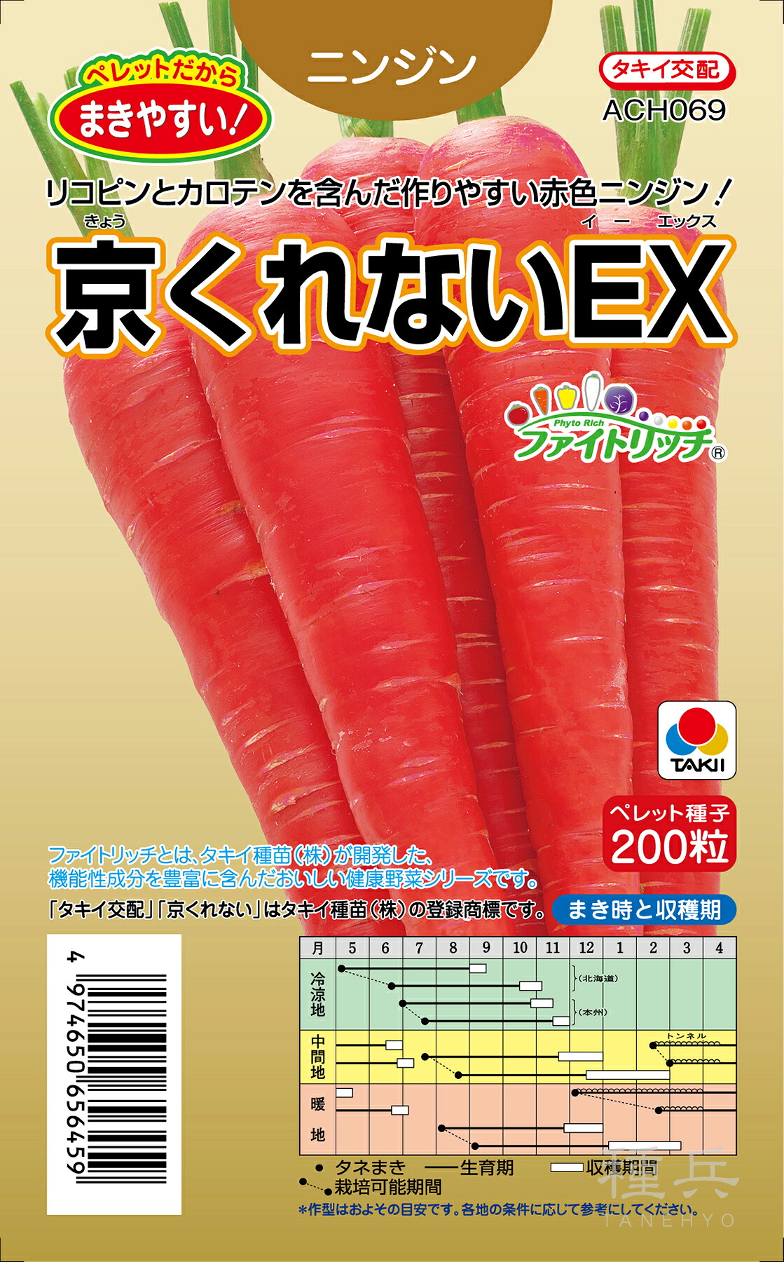 春夏兼用種人蔘 種 『京くれないEX』 ACH069 タキイ種苗