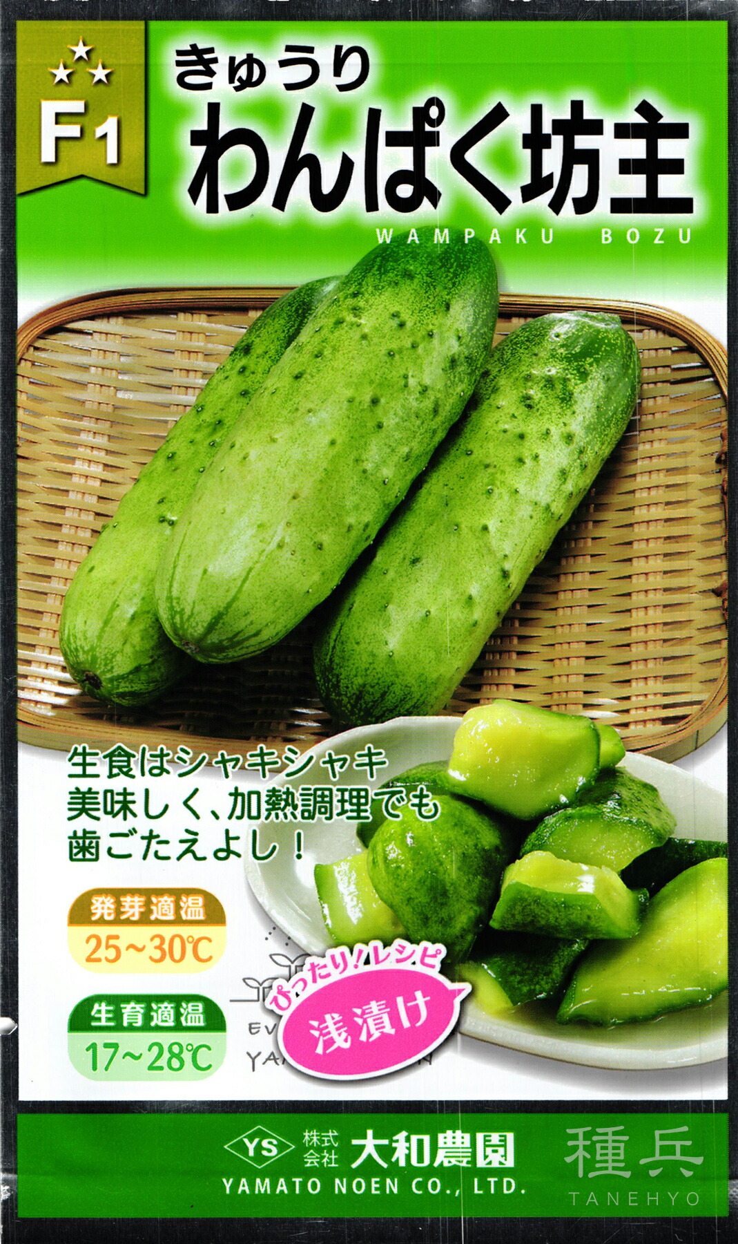 半白短形太胡瓜 種 『わんぱくお坊っちゃん』  大和栽培所