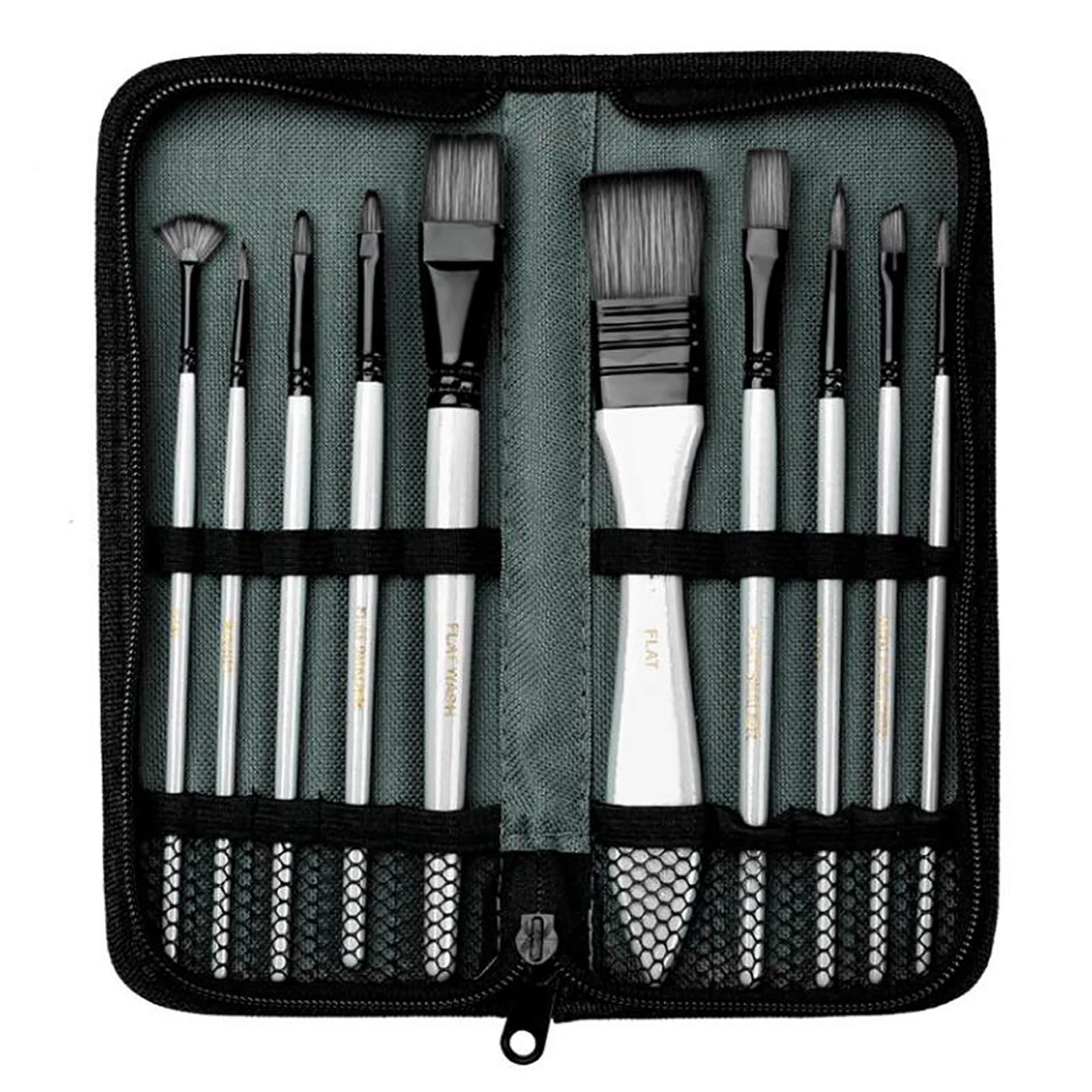 楽天市場】絵筆 10本 セット 水彩 油彩 油絵 アクリル ガッシュ絵に