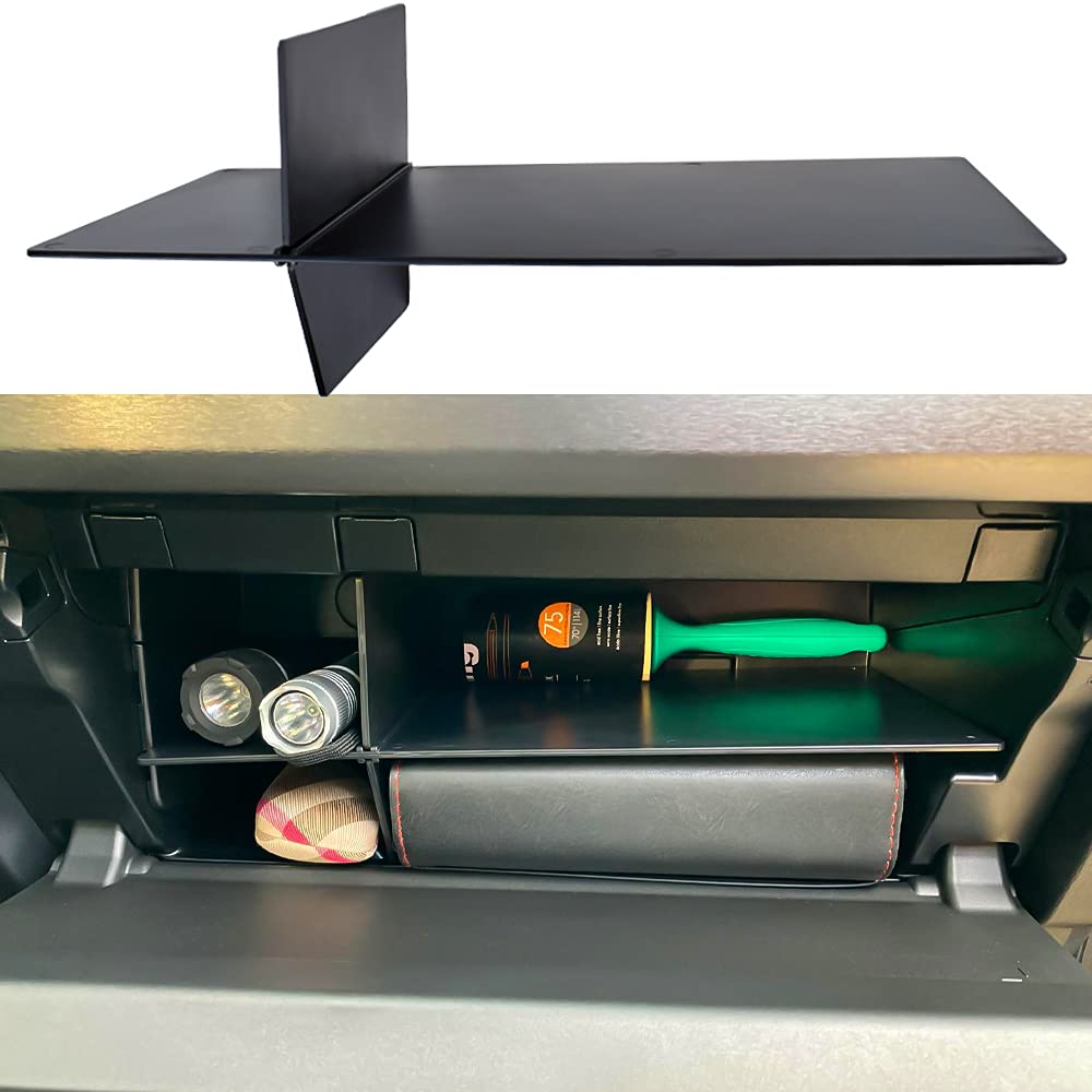 グローブボックスオーガナイザー 4Runner 2010 2011-2019 2021 2022 2023 2024 GX 460 2010-2024に対応 アクセサリー グローブコンパートメント ABS樹脂 ブラック