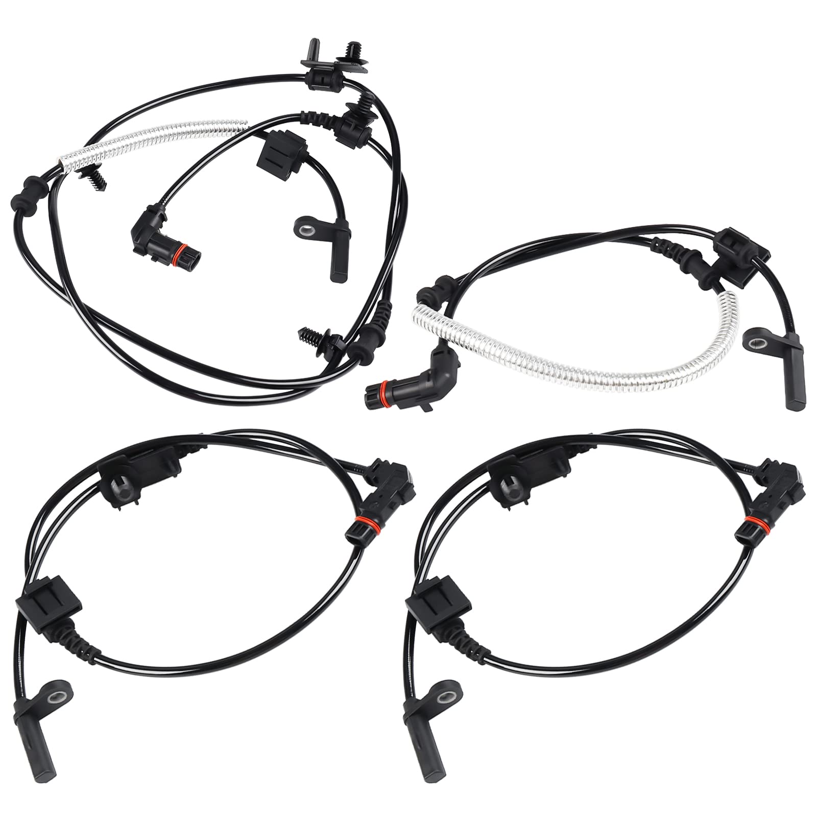 ABSホイールスピードセンサー 4個 Dodge Charger Challenger Magnum 2006 2007 2008 2009 Chrysler 300-2005 - 2010 4779244AC 4779247AAの交換用 フロントとリア