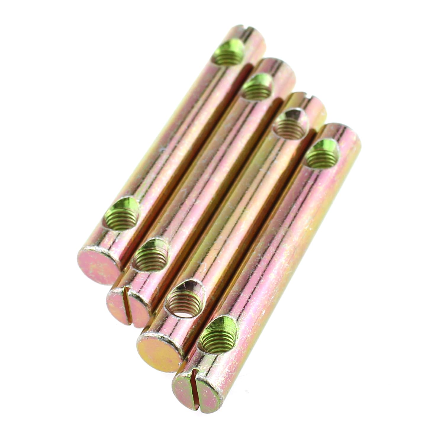 4個 M8 バレルナット 2穴 円筒形クロスピンスロットナット 12x90 ベッド、コット、フラット家具の組み立てに最適