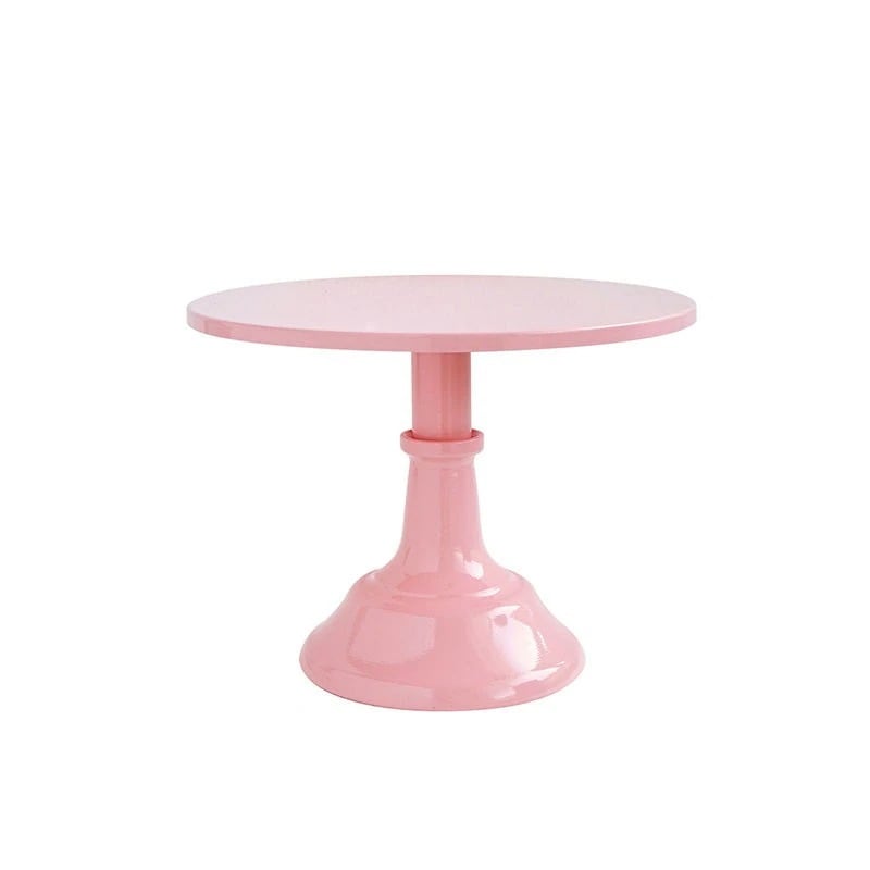 ピンクデザートテーブルデコレーションケーキディスプレイトレイ可愛らしいアイアンアートケーキスタンドテーマウェディングスナックスタンド
