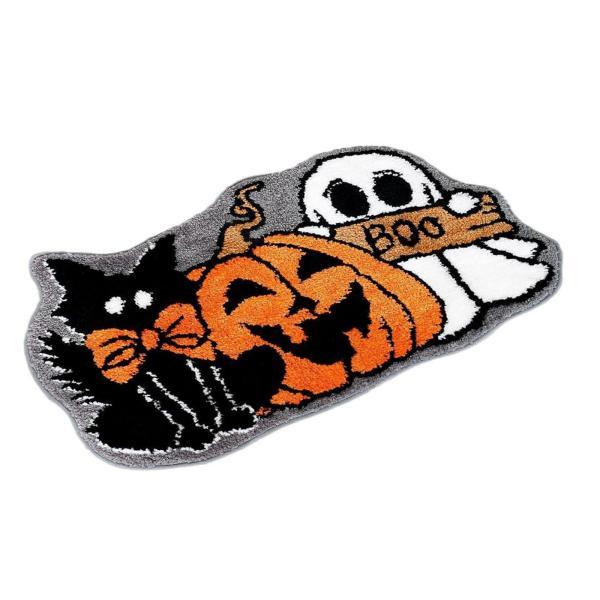 ハロウィンフロアマット モダンな装飾エリアラグ ポーチ バルコニー リビングルーム用 50cmx80cm