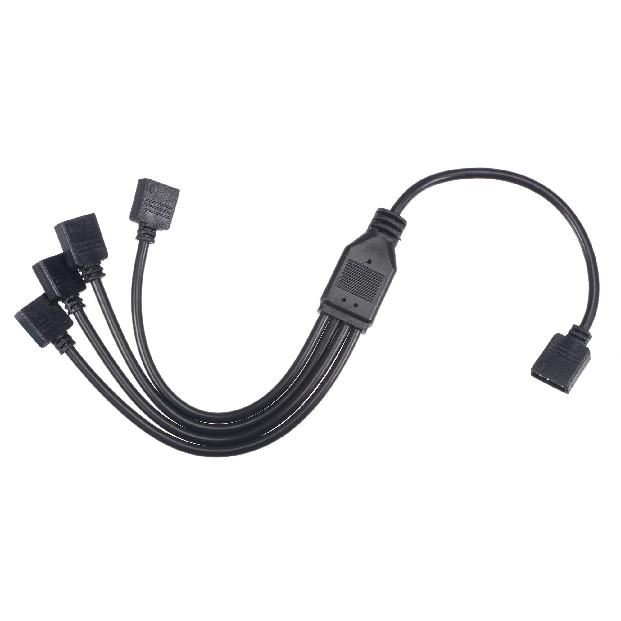 スプリッターケーブル 3Pコネクタ付き 5050 3528LED用 1～4メス 30 cm 3セット
