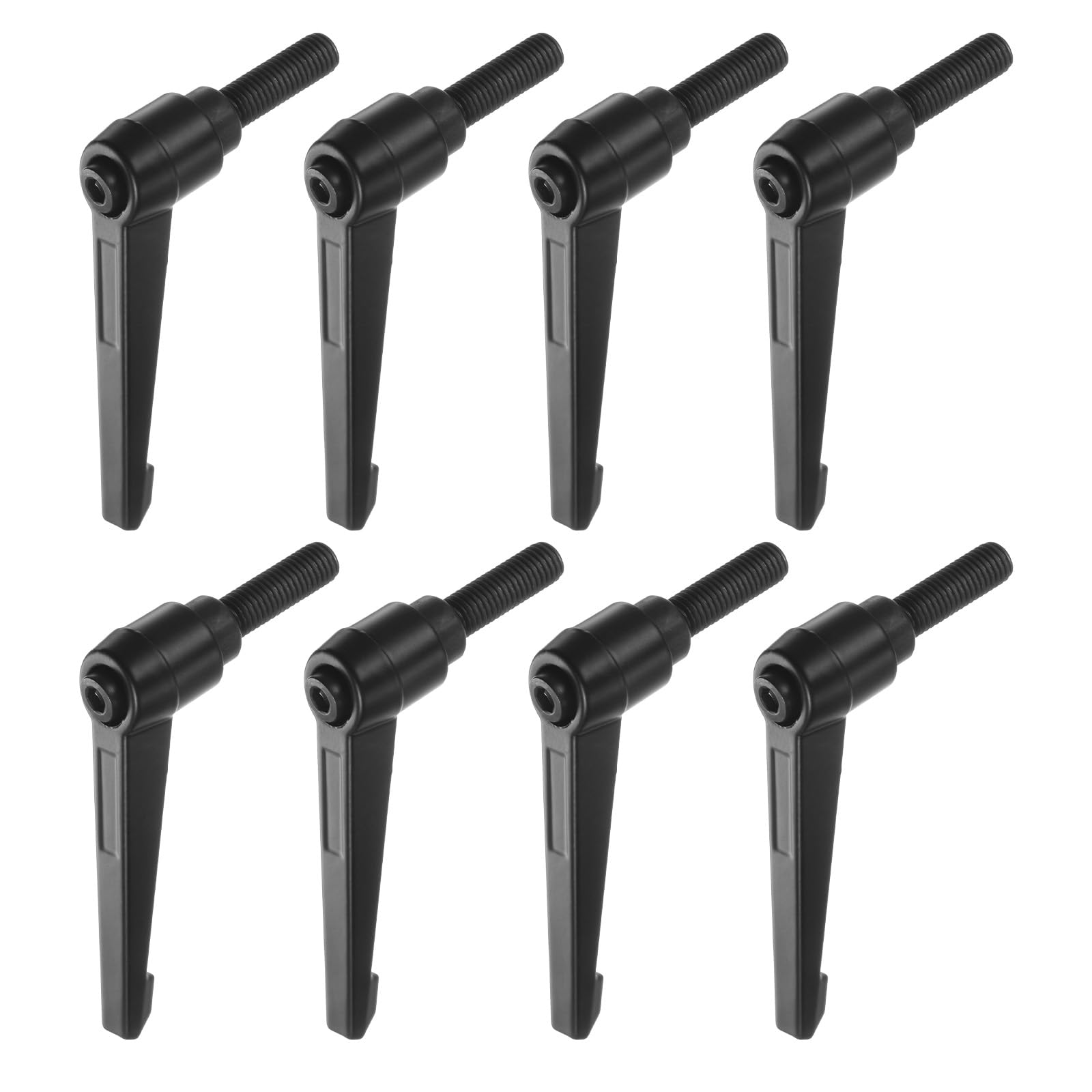 T自然調整能力のあるなクランプレバーハンドル M10 x 30 粍 牡螺旋釘 螺旋釘付き添い人スタッドボルトノブ 回転させる螺旋釘鍵を掛ける クイック印行 ラチェットプッシュボタンハンドル 黒いこと 8個