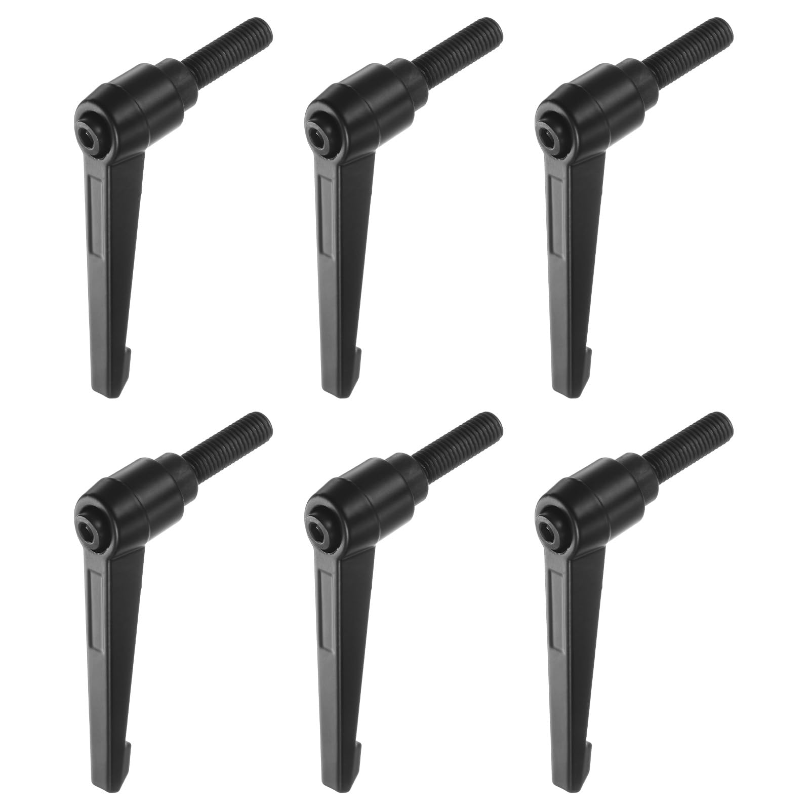 T合わせる能力のあるなクランプレバーハンドル M10 x 30 粍 牡ねじ釘 ねじ釘付き添い人スタッドボルトノブ 回転させるねじ釘鍵を掛ける クイック発行 ラチェットプッシュボタンハンドル 黒いこと 6個