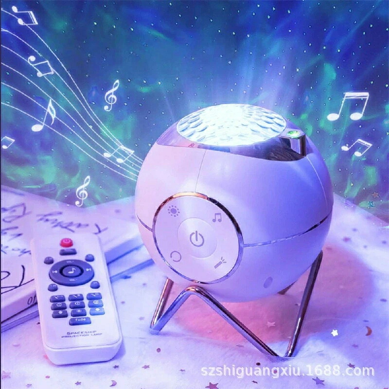 新しいプロジェクターランプマジックライト環境光回転可能星空ボールスペースボールプロジェクターホワイトノイズ|たねまるクローズショップ