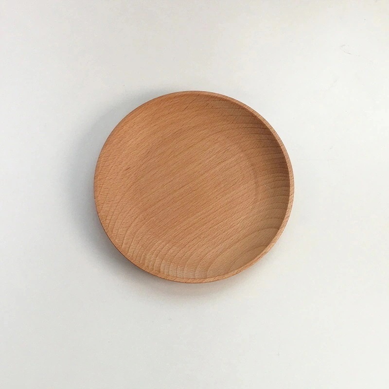 Ins風木製トレイ円形木トレイ楕円ケヤキ小木皿カフェデザート皿ケーキ皿