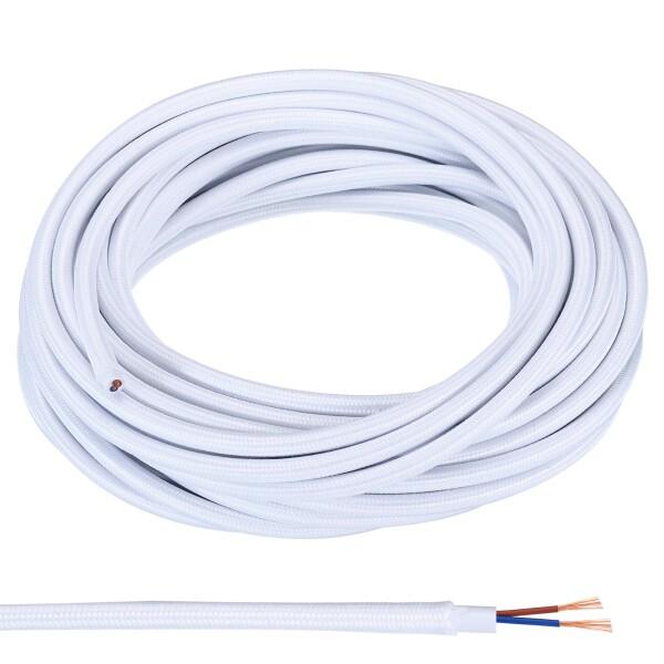 布切れ布カバーラウンドワイヤー 10 M 18AWG 2中核グループ ヴィンテージ編み明かり吊りひも 書きもの