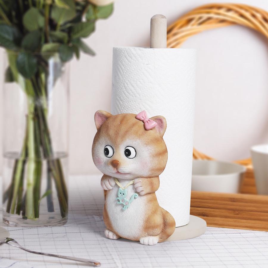 トイレットペーパーロールホルダーティッシュスタンドオフィスキッチンかざり付ける猫