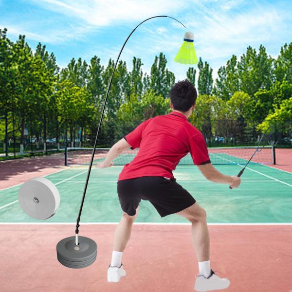 スポーツ バドミントン シングル トレーニング デバイス ポータブル 自己練習ツール 伸縮性あり