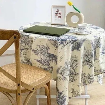 フレンチ表現スタイル  ジュイの帆布柄 綿麻テーブルクロス ピクニック布