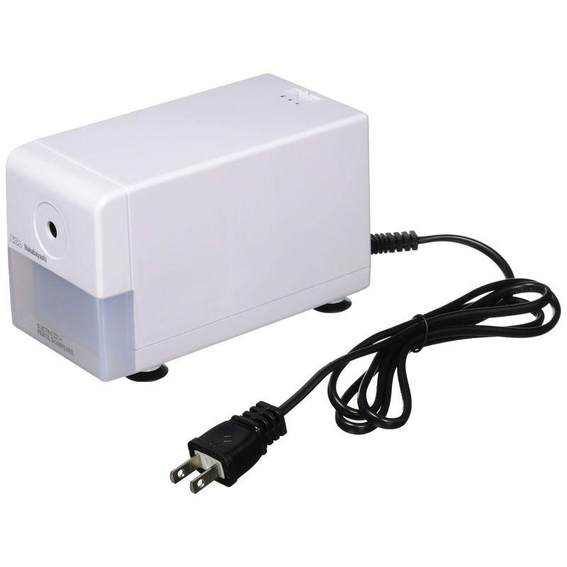 ナカバヤシ 電動 鉛筆削り スリムタイプ ホワイト DSZ-101W ピュアホワイト/スリム｜たねまるクローズショップ 10,753円
