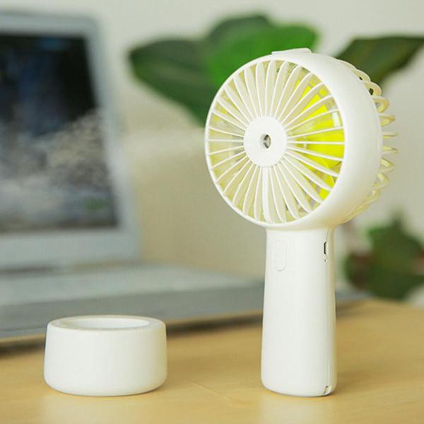 ポータブルファン水スプレー加湿器冷却ハンドヘルドポータブルエアミストホワイト|たねまるクローズショップ