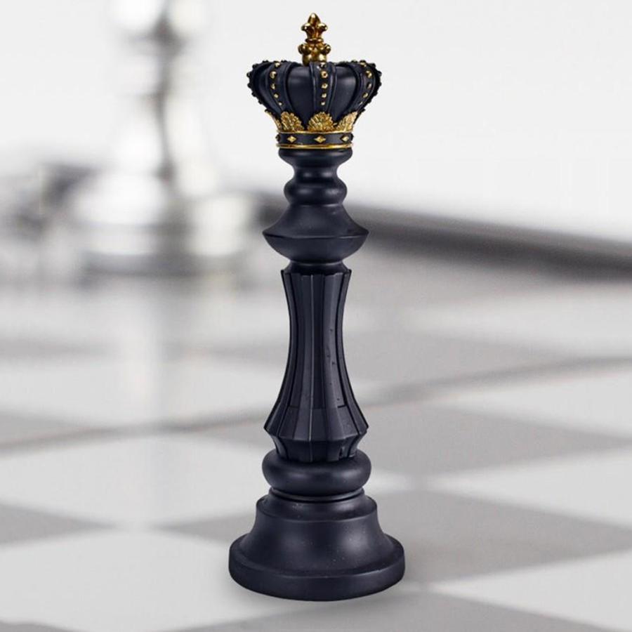 チェスの駒クラシックチェスゲームフィギュア飾りつけ第一人者13x13x40.5糎