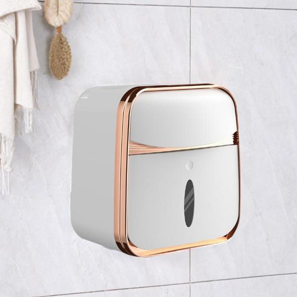 トイレットペーパーホルダー トイレットペーパーボックス 壁掛けティッシュボックスディスペンサー バスルームティッシュオーガナイザー 洗面所用トイレット