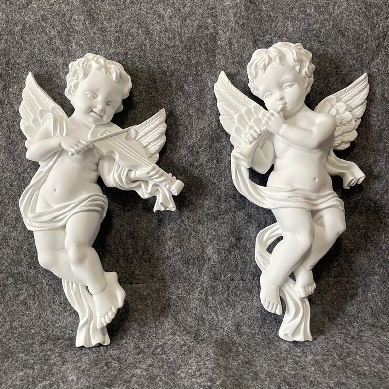 楽天市場】ヴィンテージ 壁掛け 石膏レリーフ エンジェル ラファエル